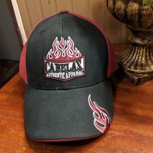 New Cabela's Cap Hat Red Black